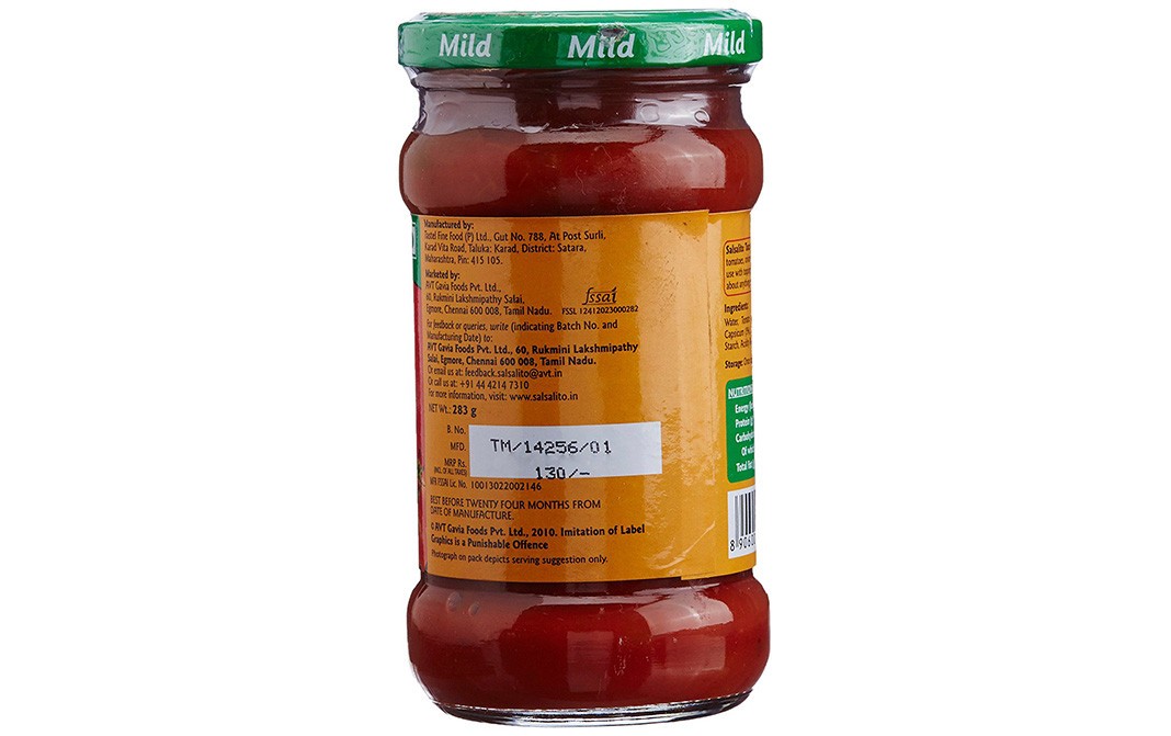 Salsalito Mild Taco Salsa    Glass Jar  283 grams